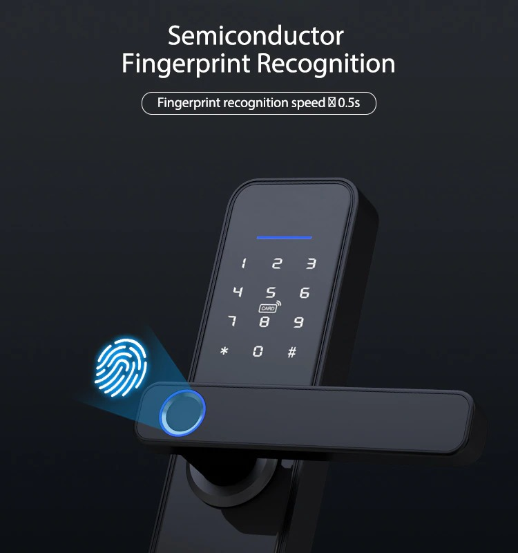 Smart Wifi Door Lock with Fingerprint, Cards, Password